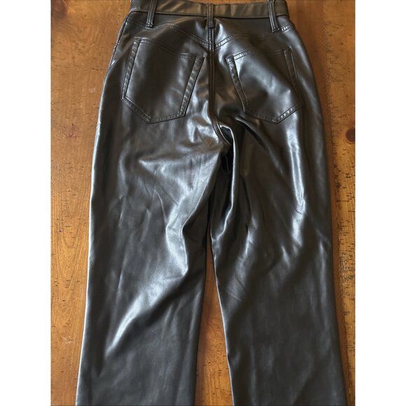 abercrombie fitch Ultra High Rise Faux Leather Pants Black 27/4 - Picture 5 of 7